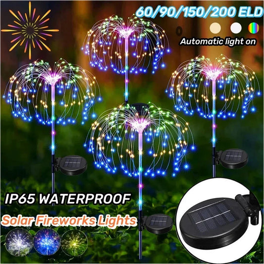 Solar Fireworks Light | 90LED Outdoor Garden Fairy Lamps with 8 Modes