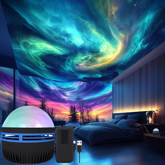 LED Northern Lights Lamp | Aurora Projector with Remote for Bedroom Decor