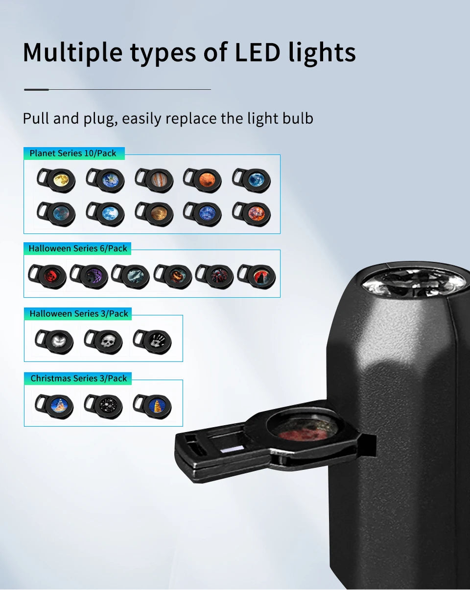 Halloween LED Projection Light | Pumpkin & Moon Atmosphere Lamp for Room Decor