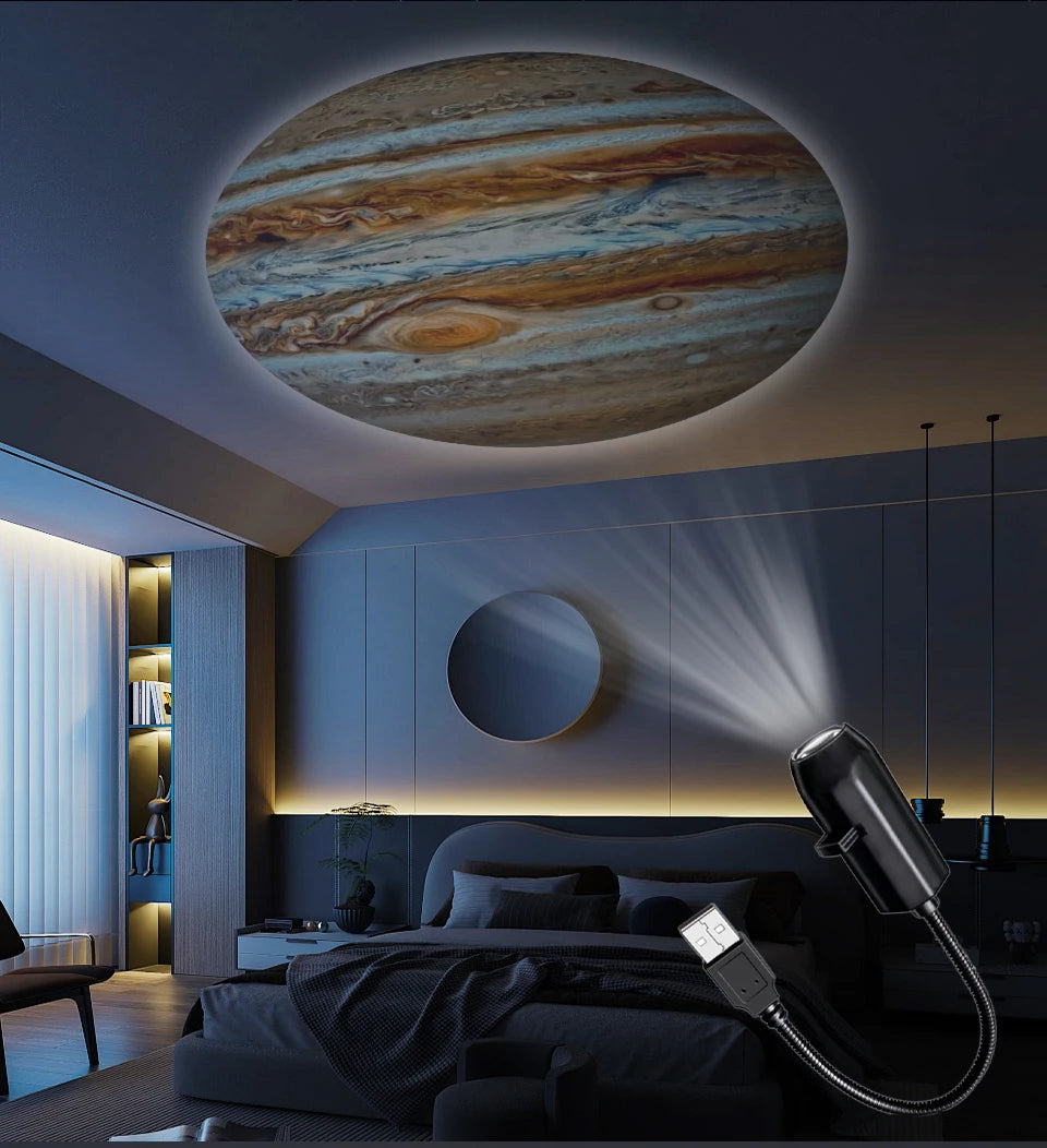 Halloween LED Projection Light | Pumpkin & Moon Atmosphere Lamp for Room Decor