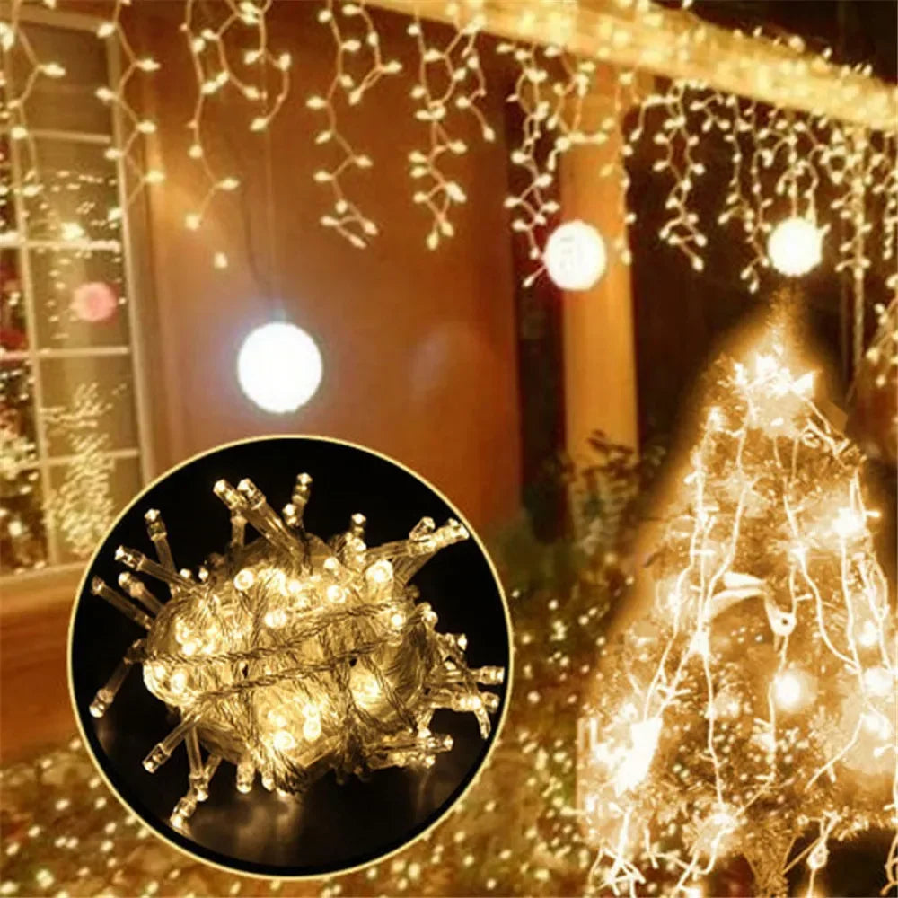 LED Icicle String Lights 2025 | Outdoor Christmas & Wedding Decoration