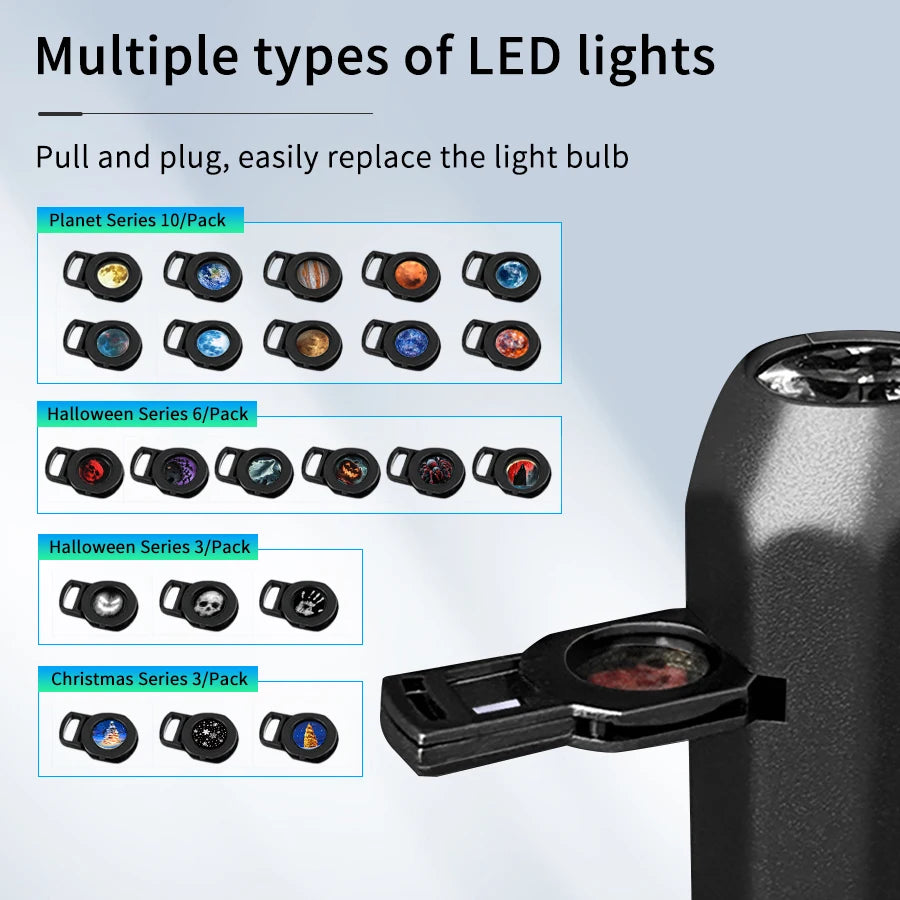 Halloween LED Projection Light | Pumpkin & Moon Atmosphere Lamp for Room Decor