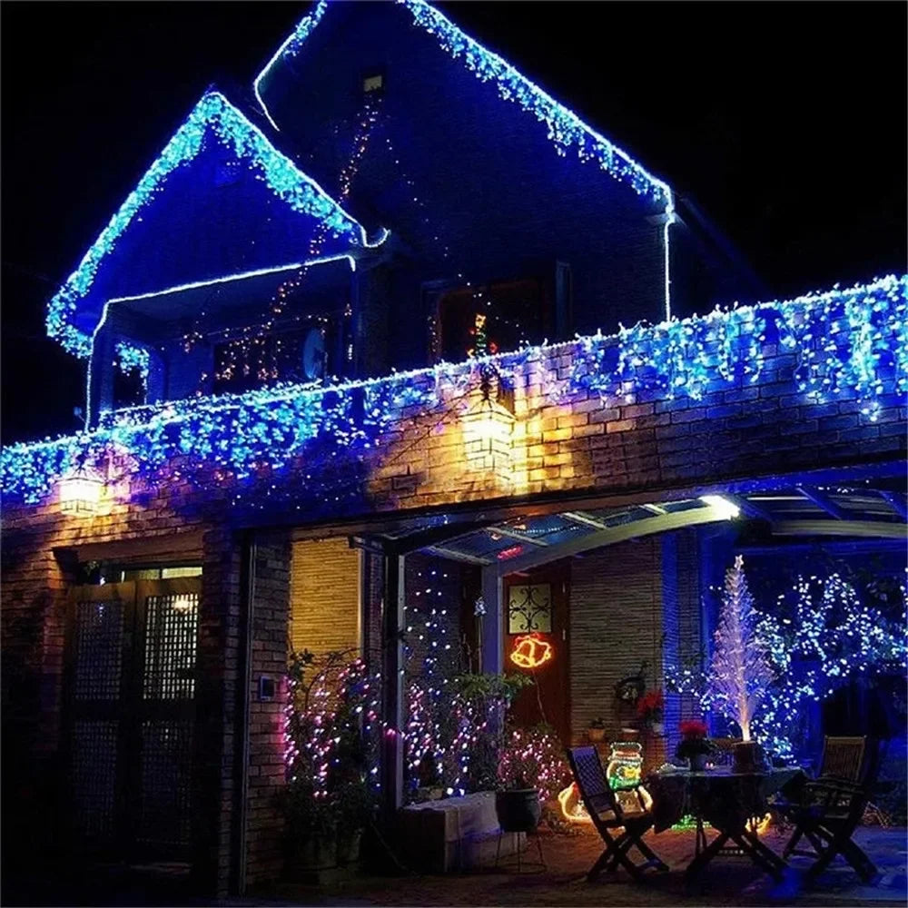 LED Icicle String Lights 2025 | Outdoor Christmas & Wedding Decoration