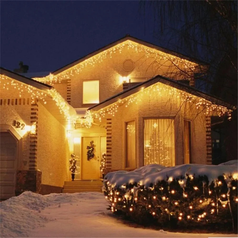 LED Icicle String Lights 2025 | Outdoor Christmas & Wedding Decoration